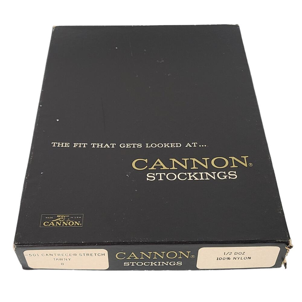 Vintage Cannon Stocking box 9.75".x 7.5" Box only glam retro props